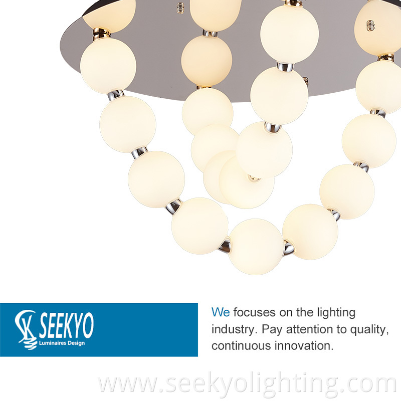 The Opal Glass Ball Beaded Ceiling Light is a stylish and elegant lighting fixture that adds a touch of sophistication to any room.